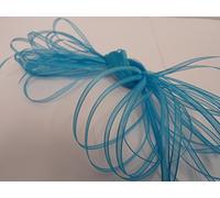 10 metres of 3mm Sheer Organza Ribbon Dark Turquoise Blue Double Sided 3 mm