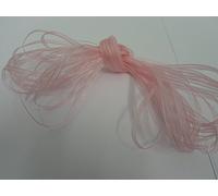 10 metres of 3mm Sheer Organza Ribbon Light Baby Pink Double Sided 3 mm