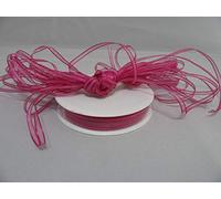 10 metres of 3mm Sheer Organza Ribbon Magenta Dark Pink Double Sided 3 mm 1/8"
