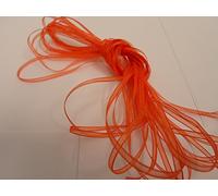 10 metres of 3mm Sheer Organza Ribbon Pumpkin Dark Orange Double Sided 3 mm
