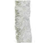 10 Metres of Deluxe Chunky Fluffy Tinsel Bright and Classic Christmas Colours 5 Strands of 6 Foot 7" Long Thick and Thin 6ply Foil Metallic Tinsel Total of 33ft or 395" Many Colours (WHITE)