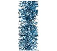 10 Metres of Deluxe Chunky Fluffy Tinsel Bright and Classic Christmas Colours 5 Strands of 6 Foot 7" Long Thick and Thin 6ply Foil Metallic Tinsel Total of 33ft or 395" Many Colours (Blue)