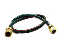 10 metres of Garden Hose Pipe with Brass Connectors Green 4 Layers Reel Connection Set to Outdoor Faucet Tap