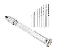 10 Mini Hand Drill Set, Micro Hand Drill Mini Set Drilling Portable DIY Steel Wood Micro Jewelry Engravings Tools