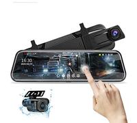 10'' Mirror Dash Cam Night Vision 1080P FHD Full Touch Screen Front and Rear View Backup Camera for Cars Loop Recording Streaming Media 170°Wide Angle Parking Assistance with 10 Meters Cable