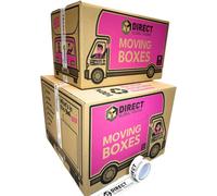 10 Mixed Boxes Extra Large and Large House Moving Storage Packing Boxes with Fragile Tape Carry Handles & Room Checklist