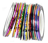 10 Mixed Color Nail Art Narrow Line Striping Tape Sticker DIY Nail Tip Decorations Adhesive Nail Striping Stickers
