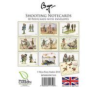 10 Mixed Shooting notecards with envelopes. Featuring iconic cartoon sporting images by Bryn Parry. A great shooting or hunting gift. Perfect for Thank you letters, invites etc