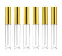 10 ml Empty Lip Gloss Tubes with Wand 6 PCS Refillable Clear Plastic Lip Balm Containers Bottles Lipstick Sample Containers for Different Samples Travel Split Charging DIY Makeup