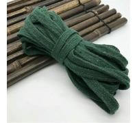 10 mm * 10M Colored Cotton Braided Rope Hollow Flat Twisted Cord Sports Belt DIY Sewing Tape Rope Shoes Hat Decoration 14 colors-dark green