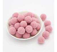 10 mm, approx. 288 pieces, colourful mini pompoms for crafts, felt balls, colourful pom pom balls, small pompoms, fluffy plush balls for decorating, sewing, DIY, creative crafts, dusky pink A