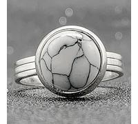 10 mm Natural Stone Open Rings for Women Lapis Lazuli Malachite Opal Classical Rings for Lady Wedding Gifts for Girls Adjustable