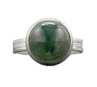 10 mm Natural Stone Open Rings for Women Lapis Lazuli Malachite Opal Classical Rings for Lady Wedding Gifts for Girls Adjustable