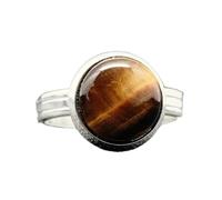 10 mm Natural Stone Open Rings for Women Lapis Lazuli Malachite Opal Classical Rings for Lady Wedding Gifts for Girls Adjustable