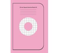 10 mm Square Exercise Book A4: 100 Page, 1 cm Squared Quad Ruled Grid Paper Notebook, for Science, Mathematics (Maths) Exercise, Graph / Pink Design Cover
