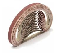 10 mm x 330 mm Flexible Aluminium Oxide Sanding Belts - Resin-Bonded Abrasive Belts Compatible with Belt Power & Finger File Sanders, 50 pcs (120)