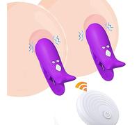 10-Mode Nipple Clamp Vibrators Breast Clips Electric Nipple Stimulator with Remote Control Adult Toys for Women