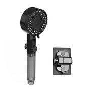 10 Modes High-Pressure Filtered Shower Head Key Stop Water Bathroom Handheld Showerhead Portable Nozzle(Shower Base Set A)