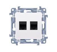 Computer Double Socket 2xRJ45 Cat.6 Simon 10 C62.01/11