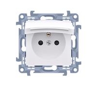 10 MODULE WHITE SOCKET 1X Z/U WITH FLAPS IP44 CGZ1B.01/11