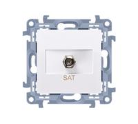 10 MODULE WHITE TV SOCKET TYPE F 10 CASF1.01/11