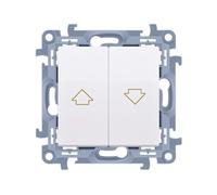 10 MODULE WHITE VENETIAN BLIND PUSH BUTTON 2X "ARROW" CZP1.01/11