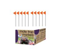 10 Mole Trap Flag Markers Hi Visibility Lawn Markers UV Resistant 30cm