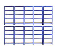 Monster Racking T-rax Heavy Duty Shelving Units, Blue, 75Cm W, 30Cm D, Set Of 10, Blue