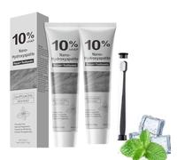 10% Nano Hydroxyapatite Toothpaste,Fluoride Free Toothpaste Adult, Enamel Repair Whitening Toothpaste for Sensitive Teeth,120g Fresh Mint (2 Pcs)