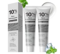 10% Nano Hydroxyapatite Toothpaste,Fluoride Free Toothpaste for Enamel Protection,Remineralizing Toothpastes for Sensitive Teeth,Tooth Whitening＆Fresh Breath,120g*2pcs
