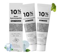 10% Nano-Hydroxyapatite Toothpaste, Hydroxyapatite Toothpaste for Enamel Protection, for Sensitive Teeth, Whitening, Mint Flavor, for Adult Oral Care (2 Pcs)