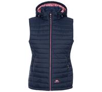 Womens Hooded Gilet Bodywarmer Padded with 2 Zip Pockets Aretha - Navy Dusty Rose XXL
