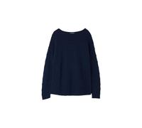 (10, Navy) LightHouse Women's Pearl Crew Neck Jumper - Ladies Warm Round Neck Sweater