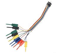 10 Needle Hook Clamp Kit Logic Analyzer Cables at 25cm with 5 Colorful Probes for Easy Connection (Female head)