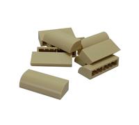 10 NEW LEGO Brick, Modified 1 x 4 x 1 1/3 No Studs, Curved Top Tan