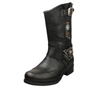 (10) New Rock Biker M-gy07-s10 Unisex Platform Boots in Black