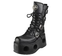 New Rock Metallic Black Boots M.373-S2