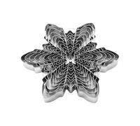 10 Non-Rust Steel Snowflake Cookie Stamp Christmas Baking Supplies Nonstick Coating Easy Cleaning Design Snowflake Baking Mold Christmas
