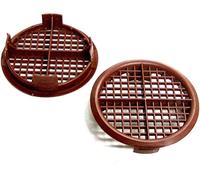 10 Number Brown Plastic Round Push in Soffit Roof Vent Eaves Fascia Airflow Ventilator 70mm 23/4" Dia