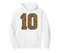 10 Number Leopard Ten Team Sports Varsity Matching Pullover Hoodie