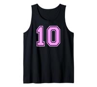 10 Number Ten Sports Varsity College Girl Matching Tank Top