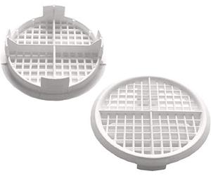 10 Number Timloc 70mm White Plastic Round Circular Push in Soffit Air Vents Vivarium