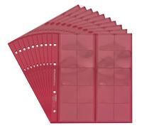 10 numismatic Prophila coin sheets, 20 pockets up to 34 mm Ø, e.g. 5 DM, 2 DM