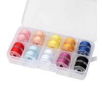(10, One size) Convenient Sewing Machine Bobbins Spools with Thread Storage Organizer Box for Household DIY Sewing Projects