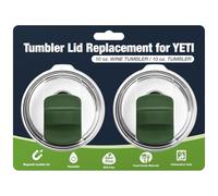 10 oz 295 ml Tumbler Lids for YETI,Magnetic Tumbler Lid Replacement for YETI,BPA Free 2 Pack Army Green Tumbler Lids
