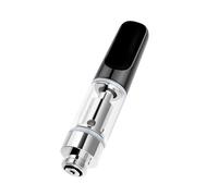 10 Pack 0.5ML CBD Atomizer Ceramic Core Stainless Steel Drip Tip | 510 Thread Vape Cartridge Refillable for CBD and Thick Oil Vape Pen | Silver/Liquid Free Nicotine Free White