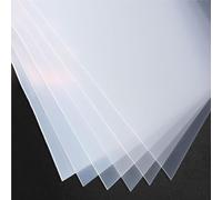 10 Pack 0.8mm Frosted Polypropylene Sheets - Semi-Transparent Matte Finish Reusableplastic Boards(250mmx250mm)