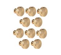 10 Pack 1.2 Inch Brushed Gold Cabinet Knobs Knurled Kitchen Cabinet Knobs Gold Drawer Knobs Round Dresser Knobs