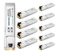 [10 Pack] 1.25/2.5/5/10G SFP+ to RJ45 Transceiver, 10Gbase-T SFP+ Ethernet Copper Module for Cisco SFP-10G-T-S, MikroTik S+RJ10, Ubiquiti UF-RJ45-10G, Netgear, TP-Link, Fortinet (CAT.6a/CAT7, 30m)