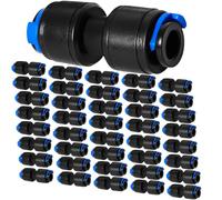 10 Pack 1/4" Drip Universal Straights Fitting Connectors, Quick Connect Universal Drip Irrigation Tubing Coupling Valve, Connector Locking Fitting for Sprinkler or Drip Irrigation System